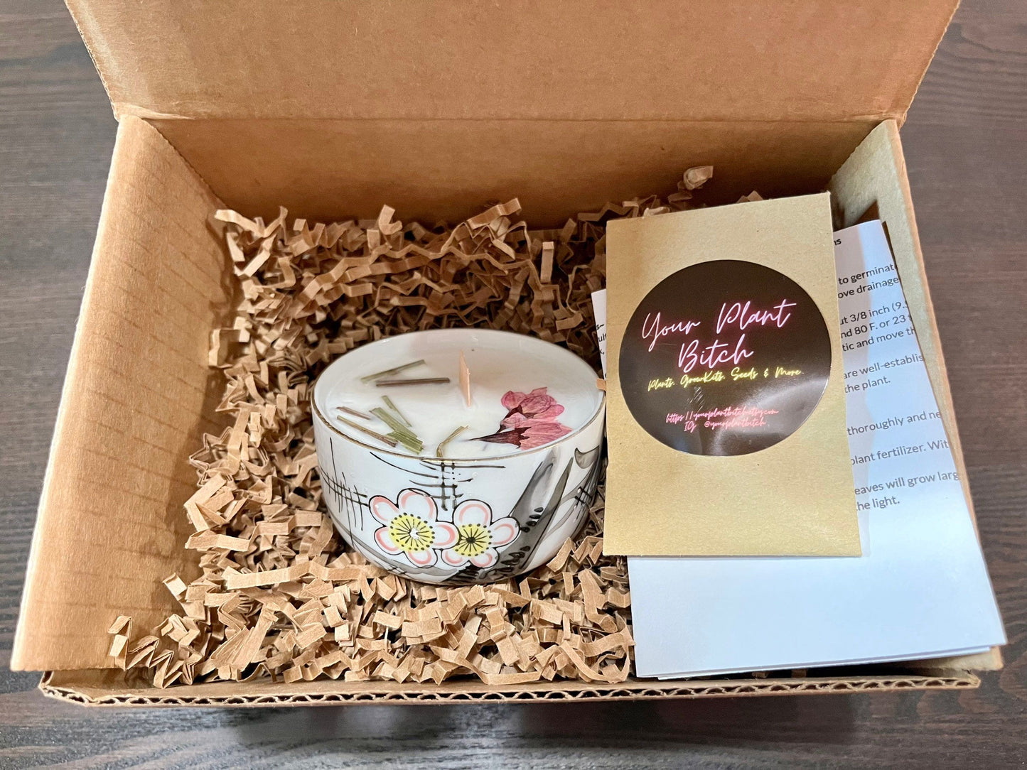 Japanese Sakura and Bird Teacup Candle ~ Gift Box ~ Present ~ Thank You ~ Holiday Gift ~ Gift Idea ~ Christmas ~ Gift ~Stocking Stuffer